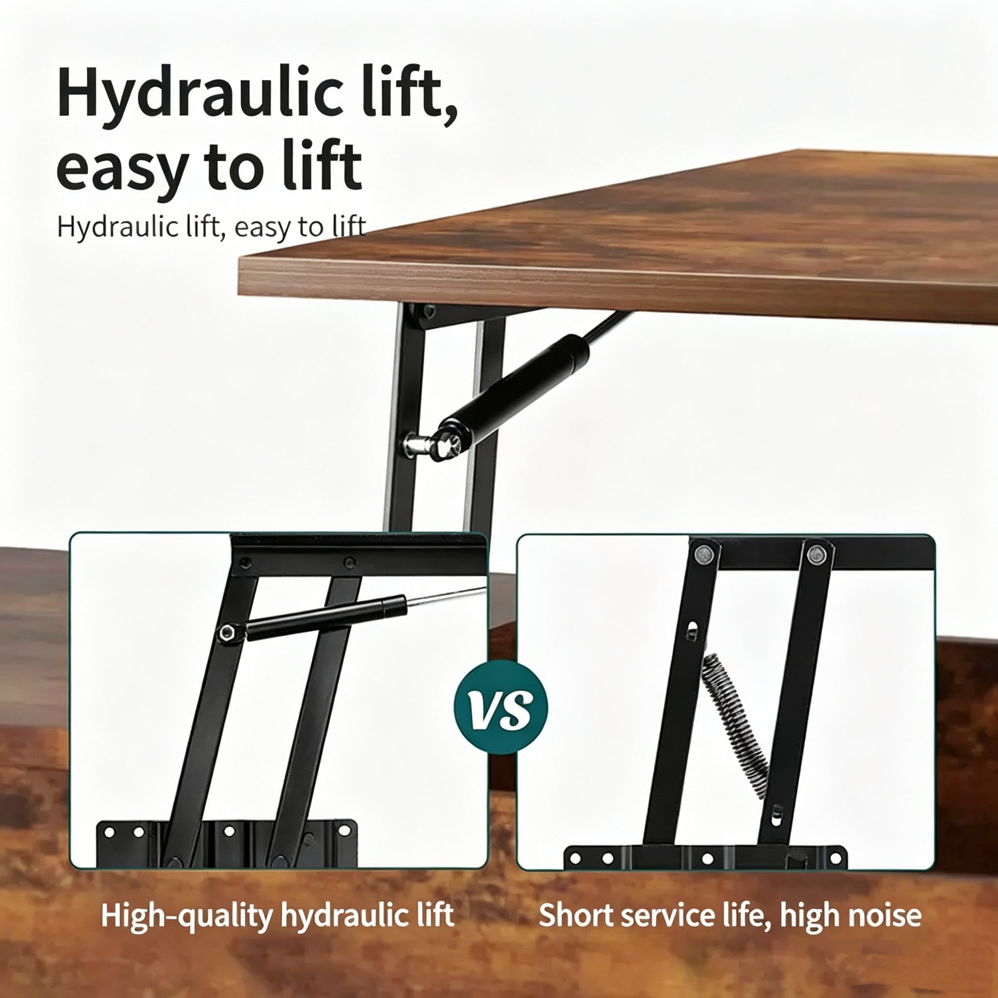 Adjustable Height Lift-top Coffee Table