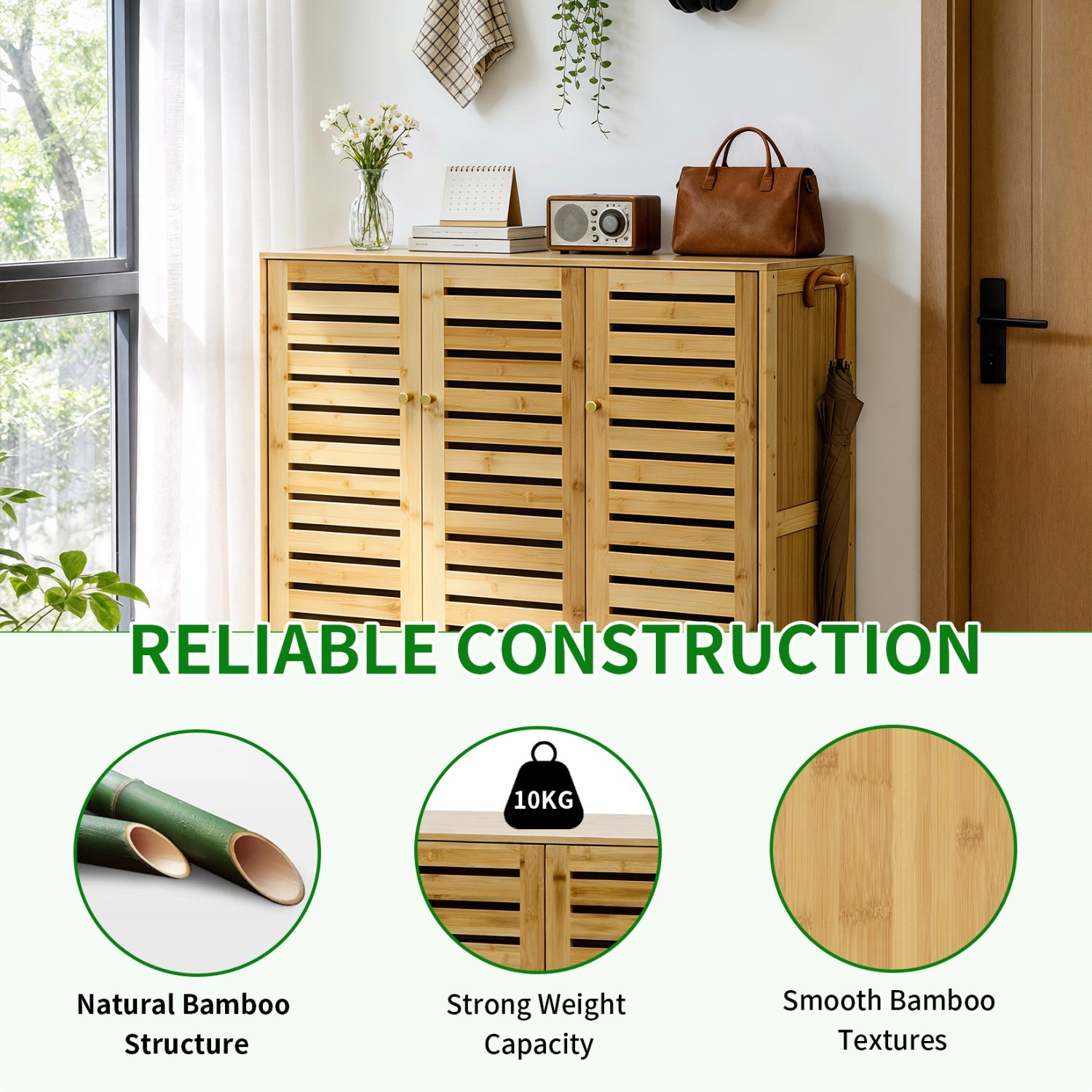 5 Tier Natural Wood Shoe Storage Cabinet Organizer Wooden Shoes Rack