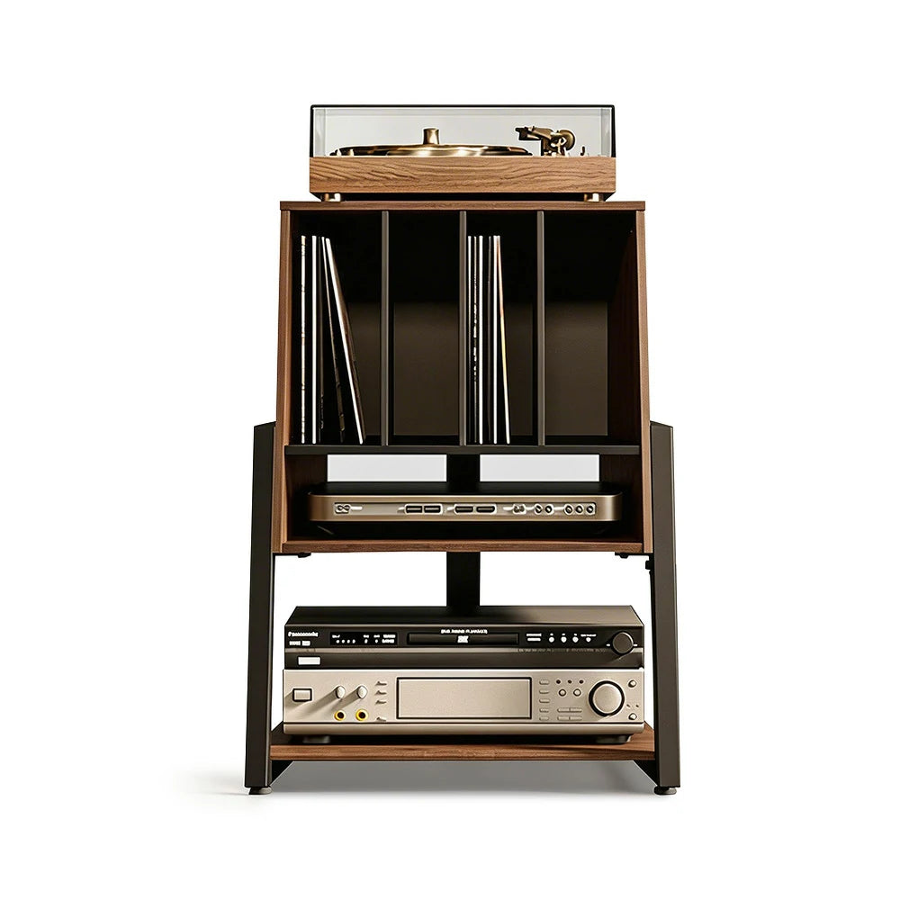 FITUEYES Vinyl Record Cabinet 78cm Audio Rack with 120 Record Storage