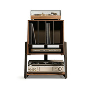 FITUEYES Vinyl Record Cabinet 78cm Audio Rack with 120 Record Storage