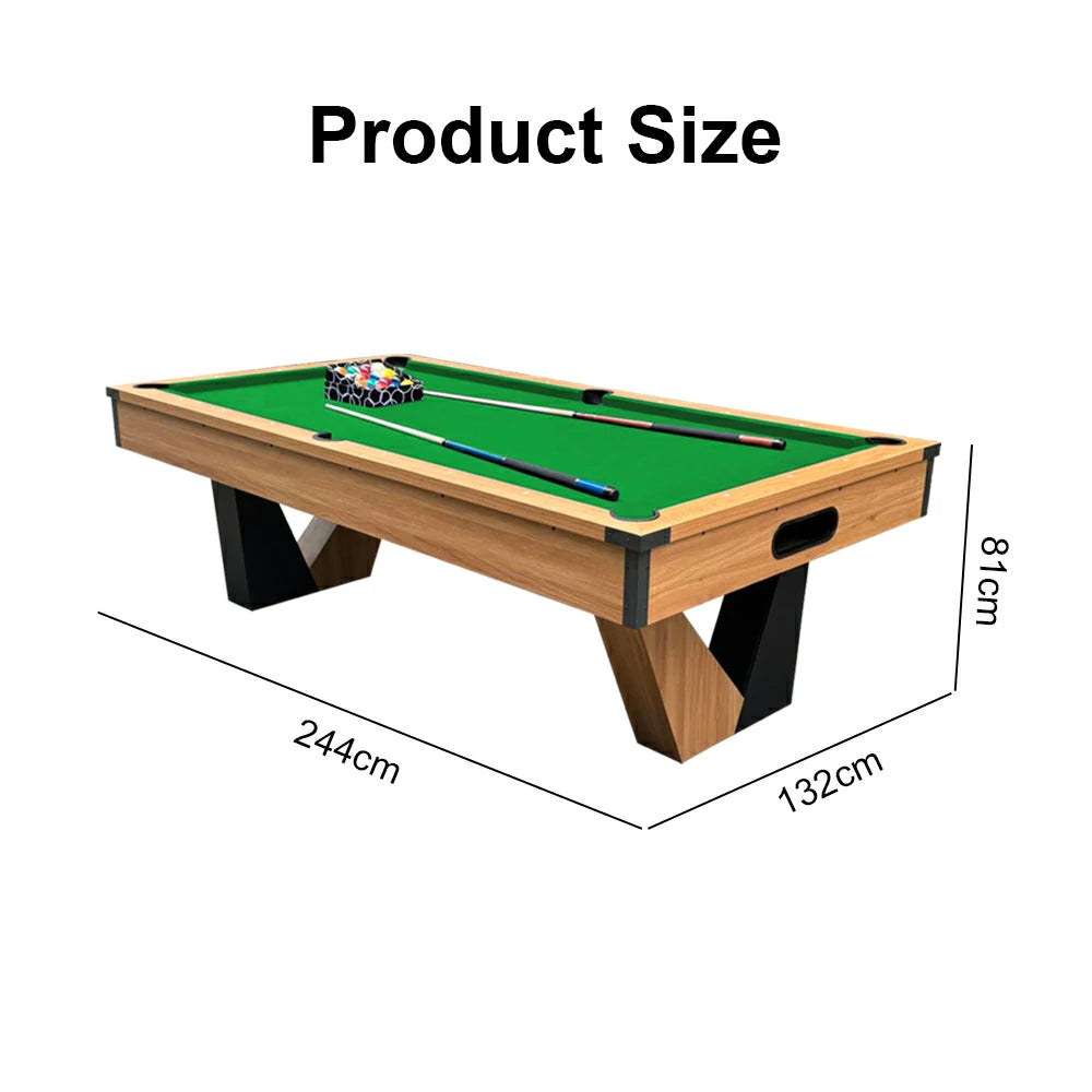 8FT Billiard Pool Table with Ball Return Full Accessories