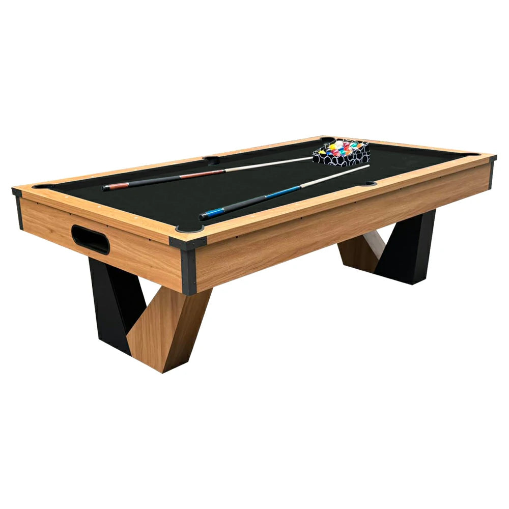 8FT Billiard Pool Table with Ball Return Full Accessories
