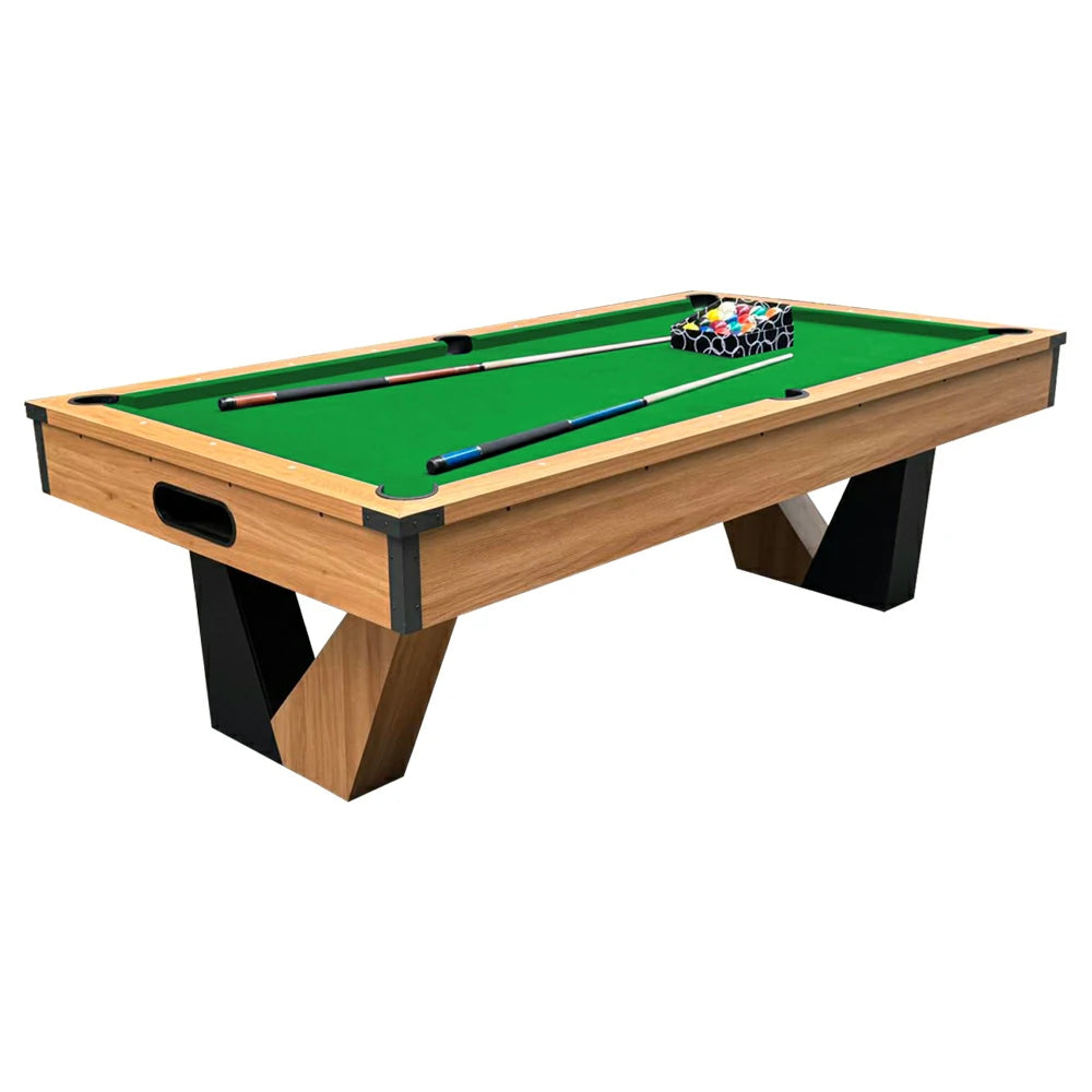 8FT Billiard Pool Table with Ball Return Full Accessories
