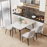 120CM Length Dining Kitchen Table for 4-6 People Sintered Stone Top