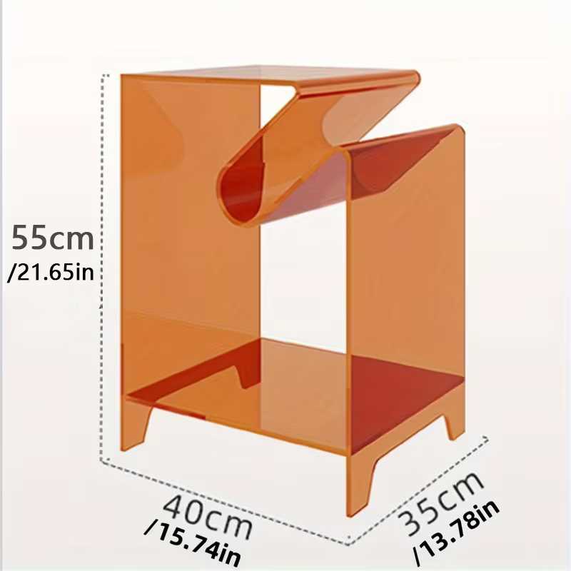 Acrylic Side Table,Bedside Table Nightstand for Bedroom Living Room
