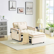 Single-seater Sofa Bed, Equipped with USB Ports and a Phone Holder