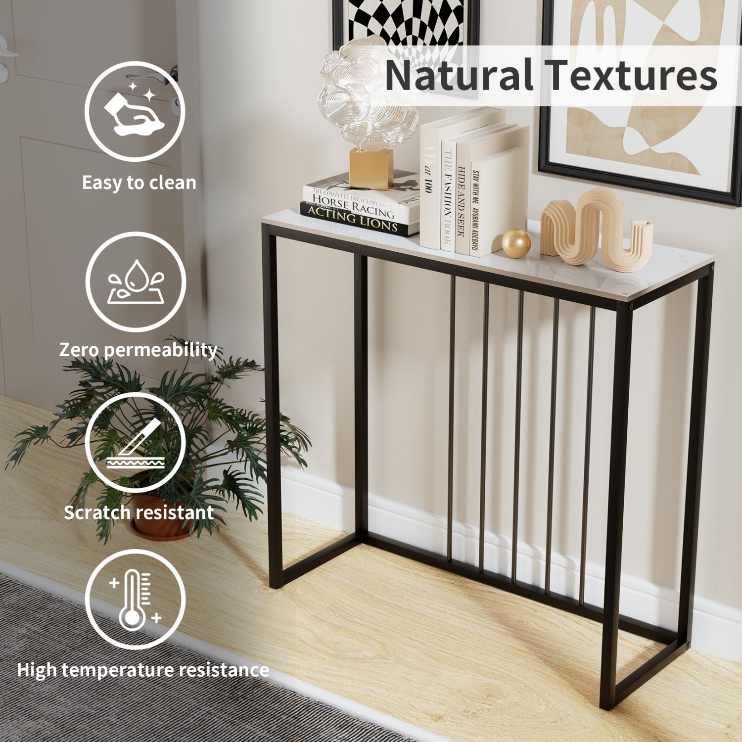 80CM Console Table for Entryway Entrance Living Room Sofa Side Table
