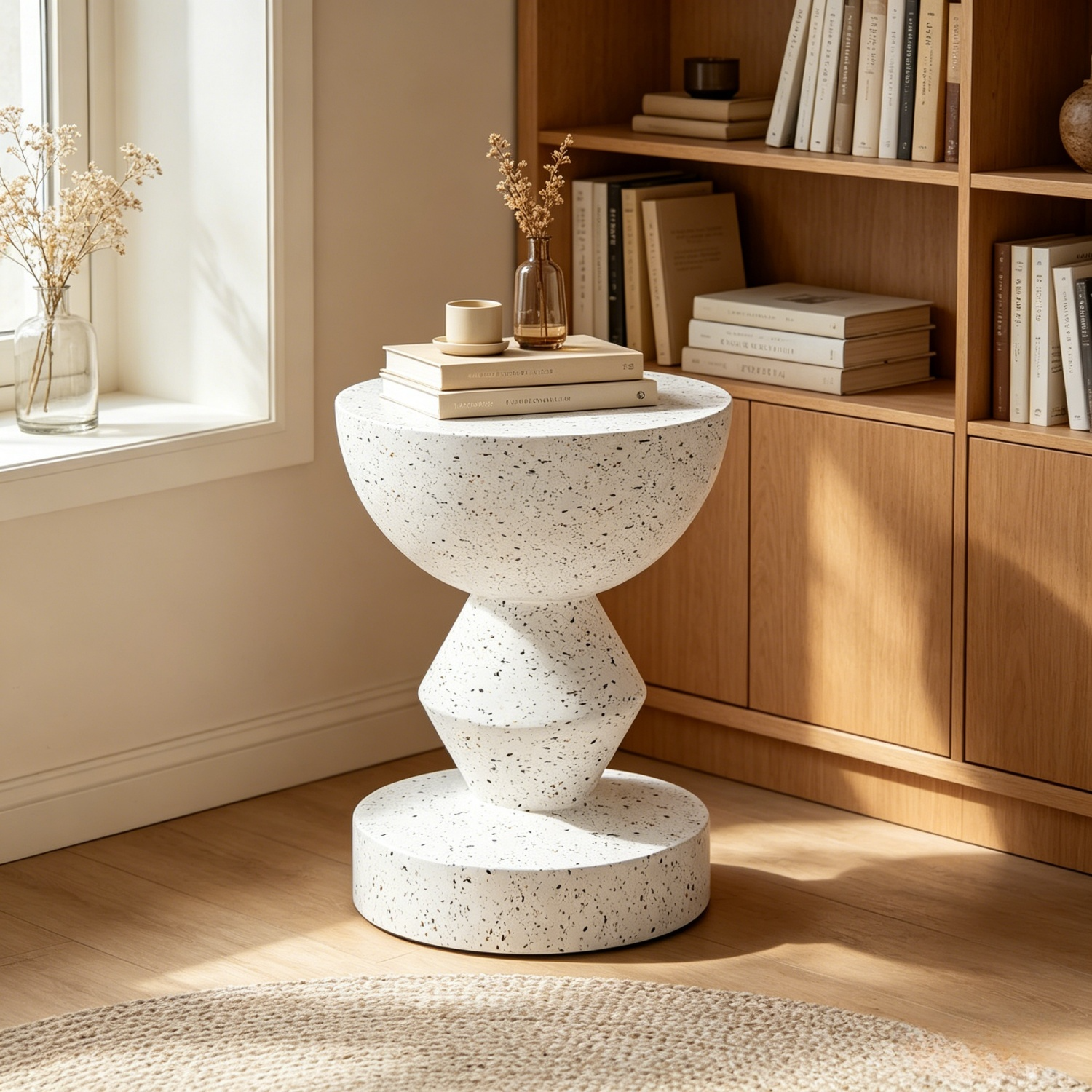 Sofa Side Table for Indoor Outdoor Concrete Accent End Table Furniture
