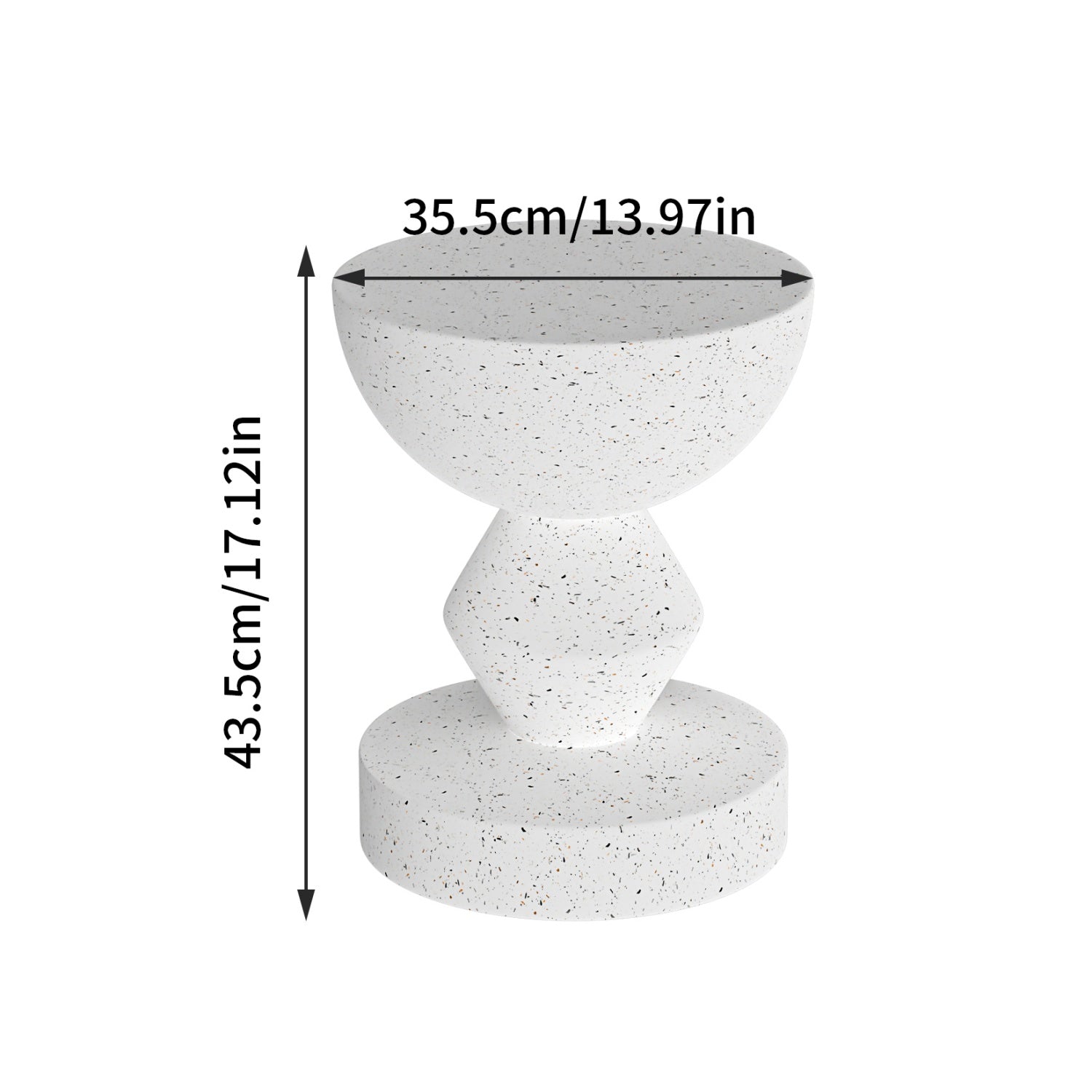 Sofa Side Table for Indoor Outdoor Concrete Accent End Table Furniture
