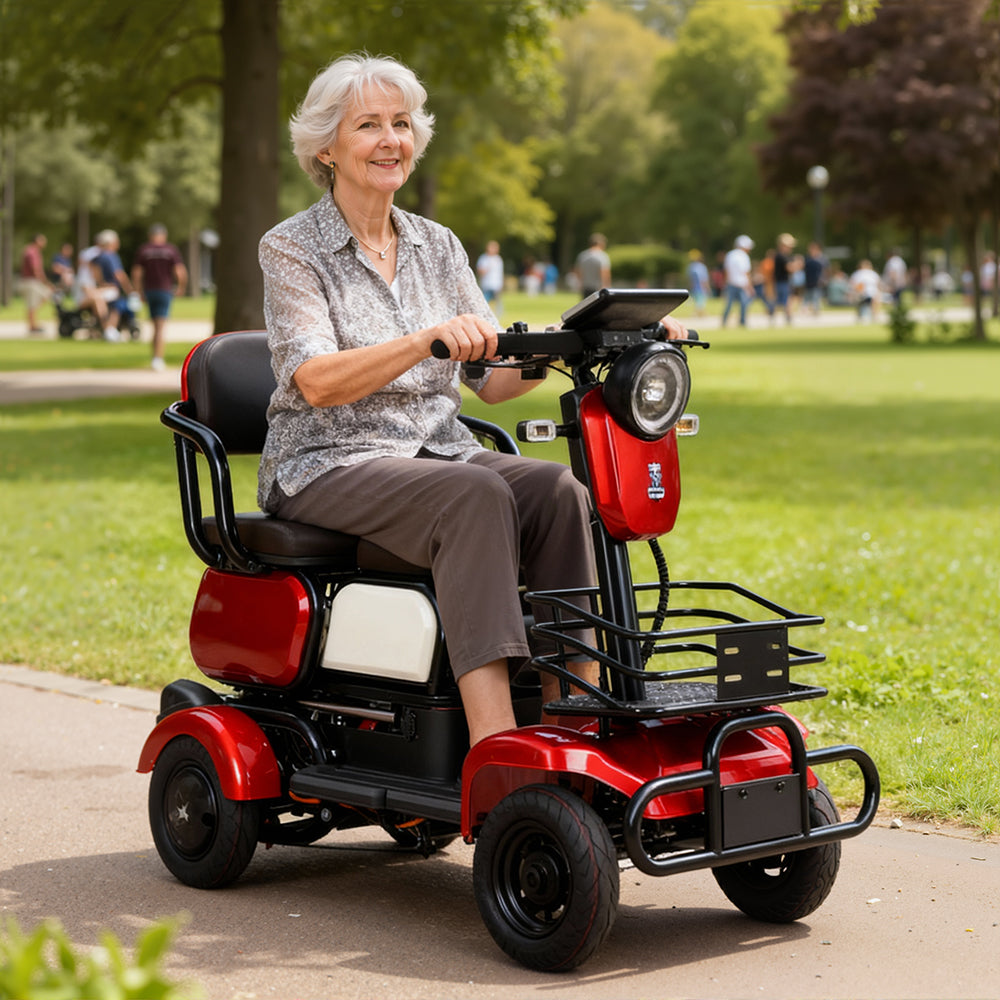 Eeeza M4 4-Wheel Electric Mobility Scooter for Senior, 600W 60V 20Ah