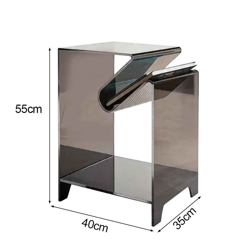 Acrylic Side Table,Bedside Table Nightstand for Bedroom Living Room