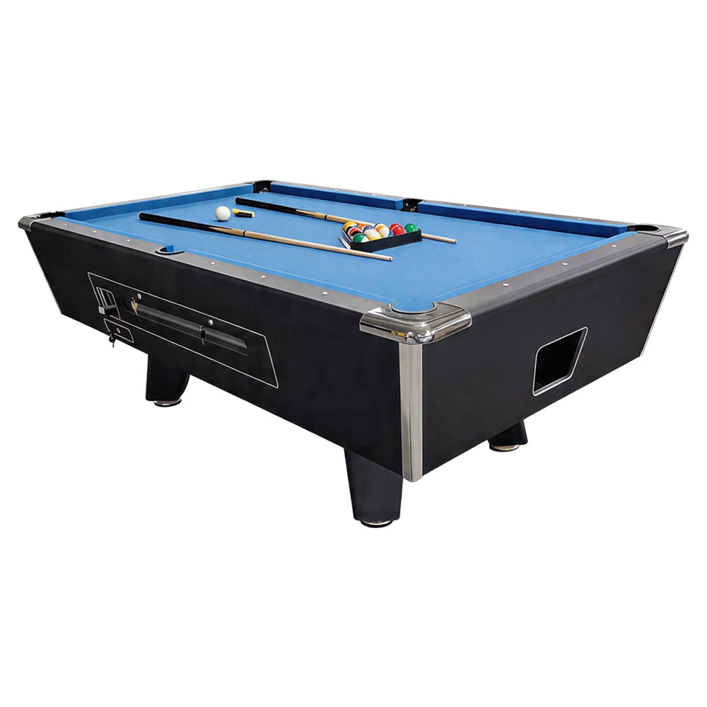 Coin-Operated Billiard Table, Complete with all Accessories, 7FT