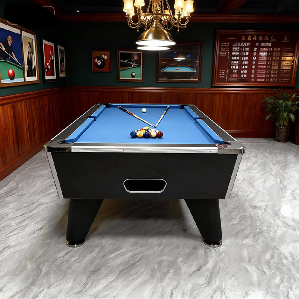 Coin-Operated Billiard Table, Complete with all Accessories, 7FT