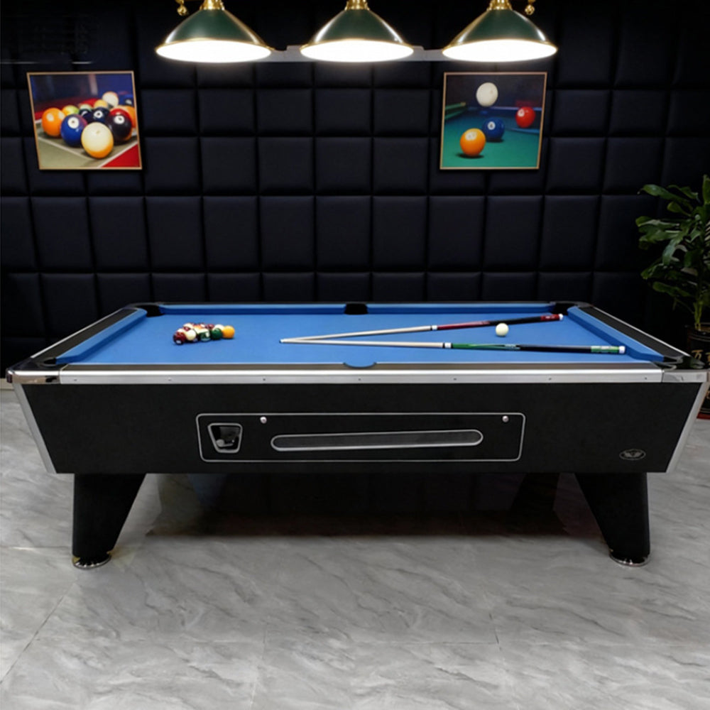 Coin-Operated Billiard Table, Complete with all Accessories, 7FT