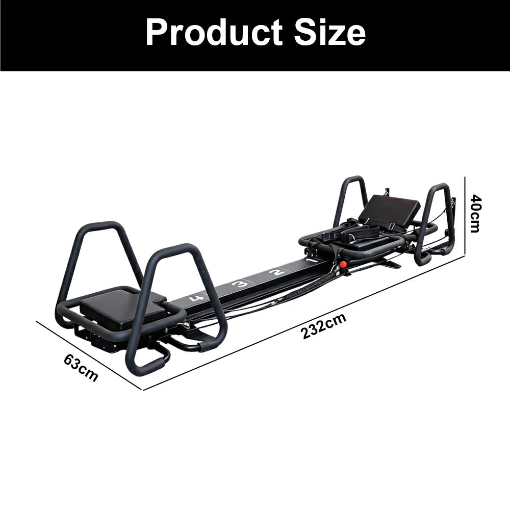 Eeeza Mini Supermodel Adjustable Pilates Reformer with Wall-Mount