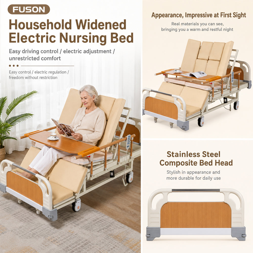 Adjustable Electric Bed for Senior with Nursing Mattress