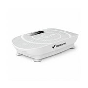 White vibration plate with 'Merach' branding on a white background
