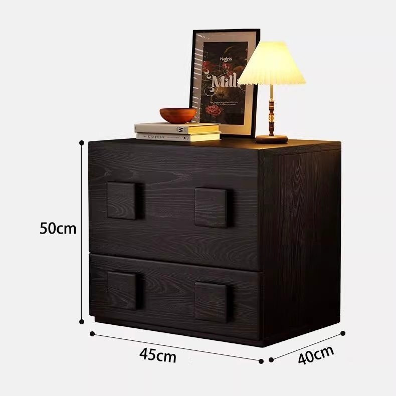 Mid-Century Modular Dresser and Nightstand with 2-Drawer, Wood