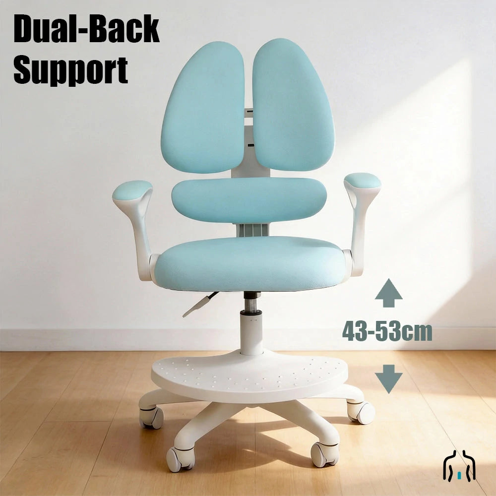 Eeeza Kids Ergonomic Study Chair with Dual-Back Support, SGS Certified