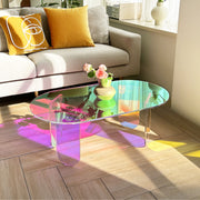 Acrylic Coffee Table for Living Room, Oval