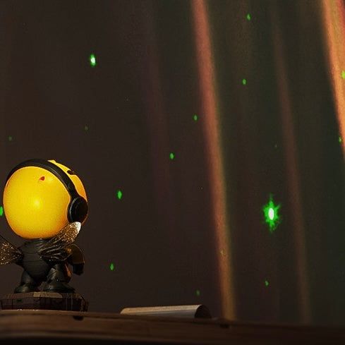 Bee Warrior Starry Sky Projector with Bluetooth Speaker and Lamp