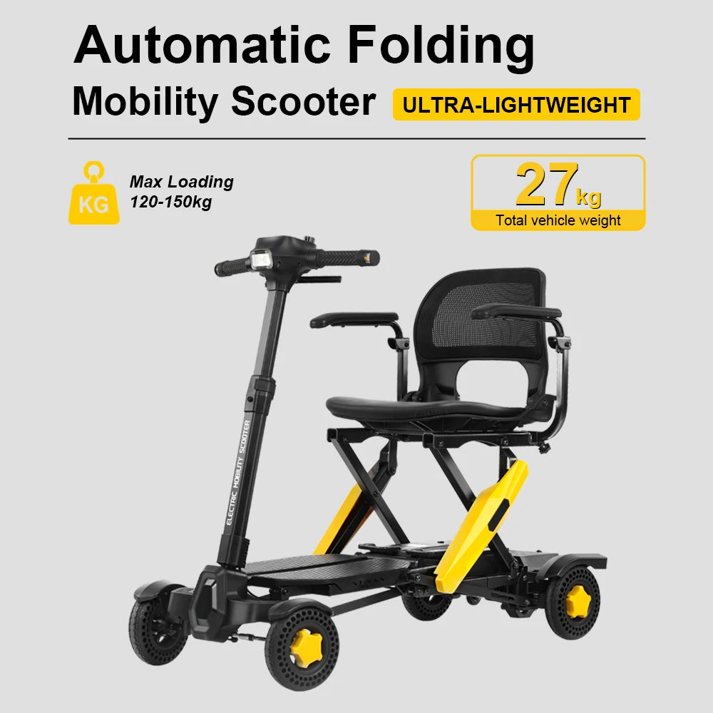 Eeeza MS310 Automatic Folding Mobility Scooter, 250W, 24V 5.2Ah