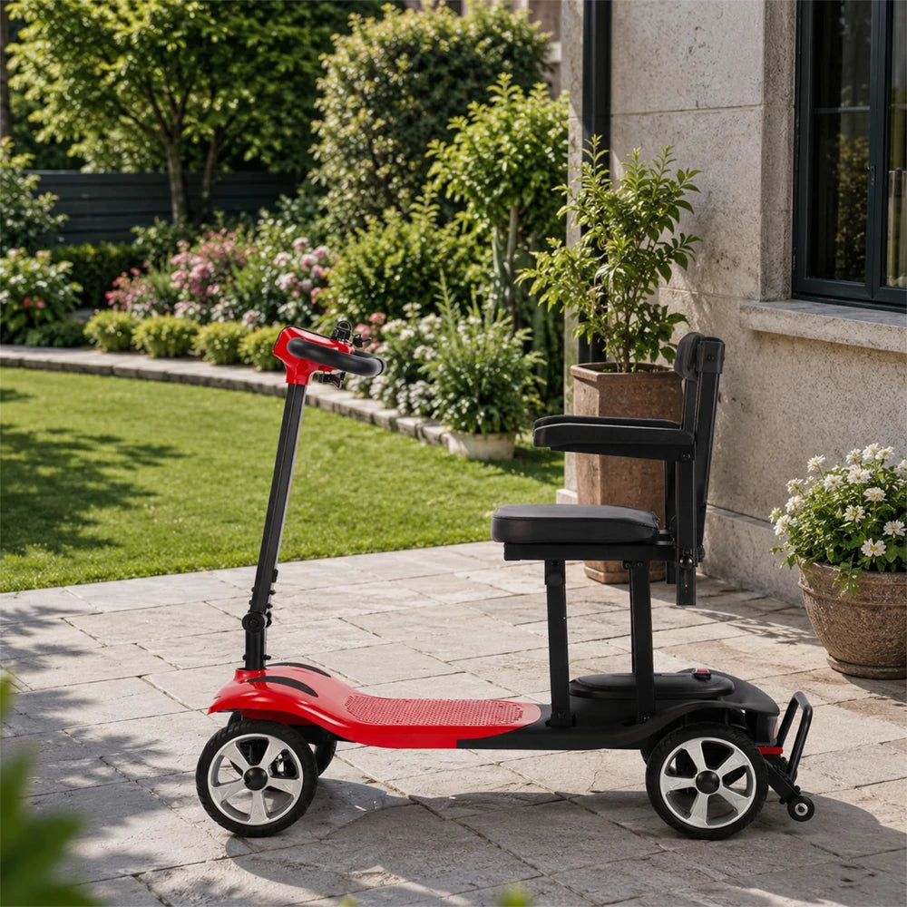 Eeeza MS210 Lightweight Folding Mobility Scooter, 180W, 24V 10.4Ah