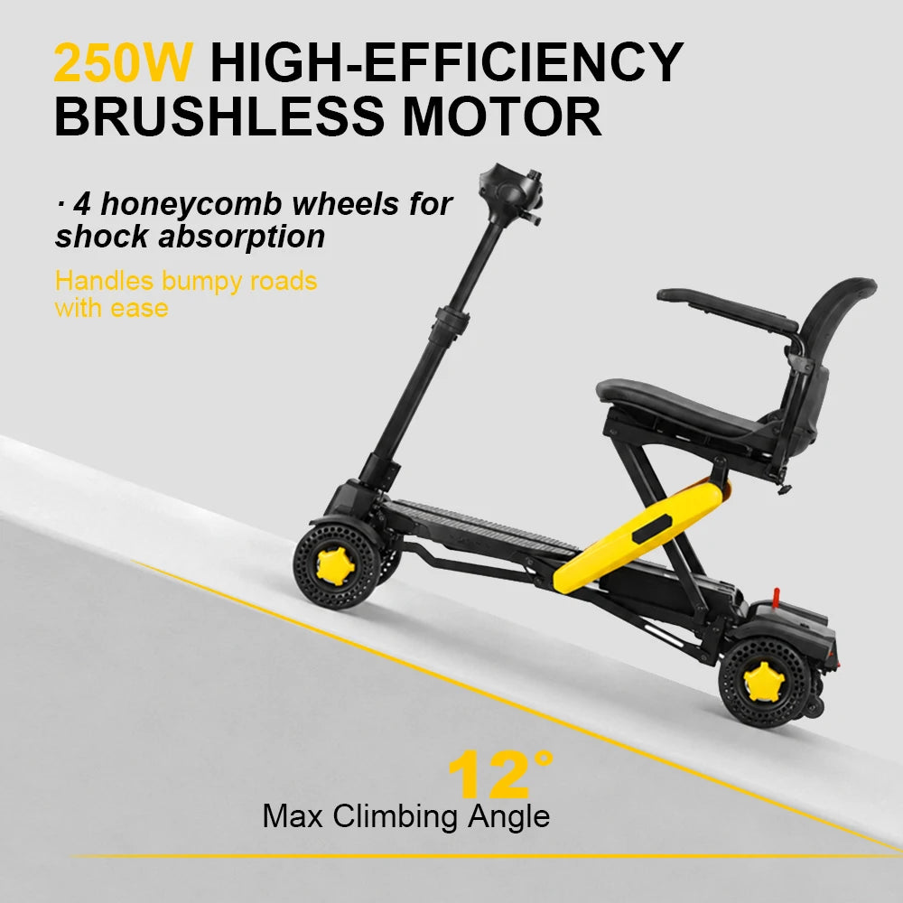 Eeeza MS310 Automatic Folding Mobility Scooter, 250W, 24V 5.2Ah