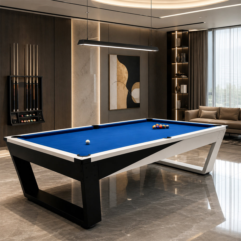Pool Table with Marble Slate, Iron Legs and Complete Accessories, 7ft