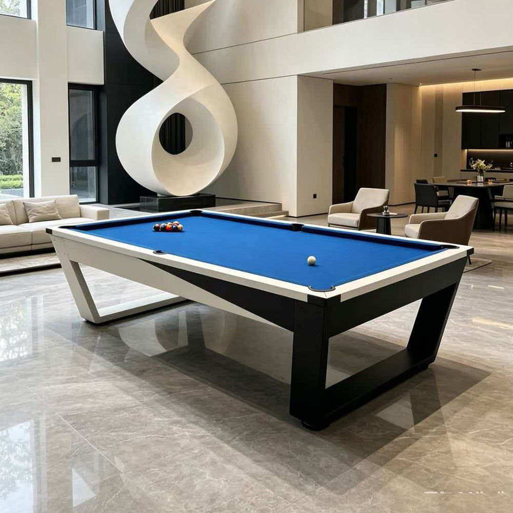 Pool Table with Marble Slate, Iron Legs and Complete Accessories, 7ft
