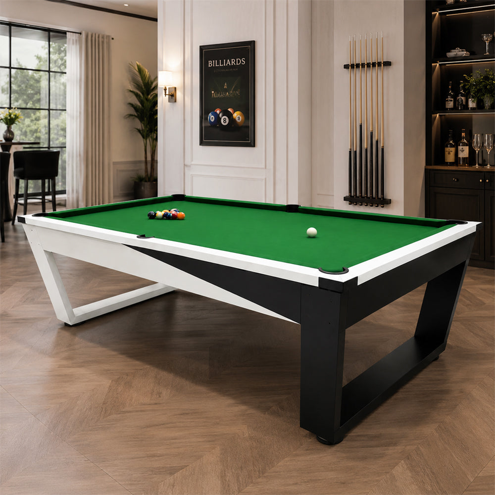 Pool Table with Marble Slate, Iron Legs and Complete Accessories, 7ft