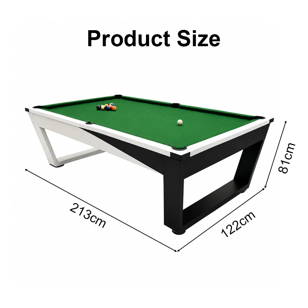 Pool Table with Marble Slate, Iron Legs and Complete Accessories, 7ft
