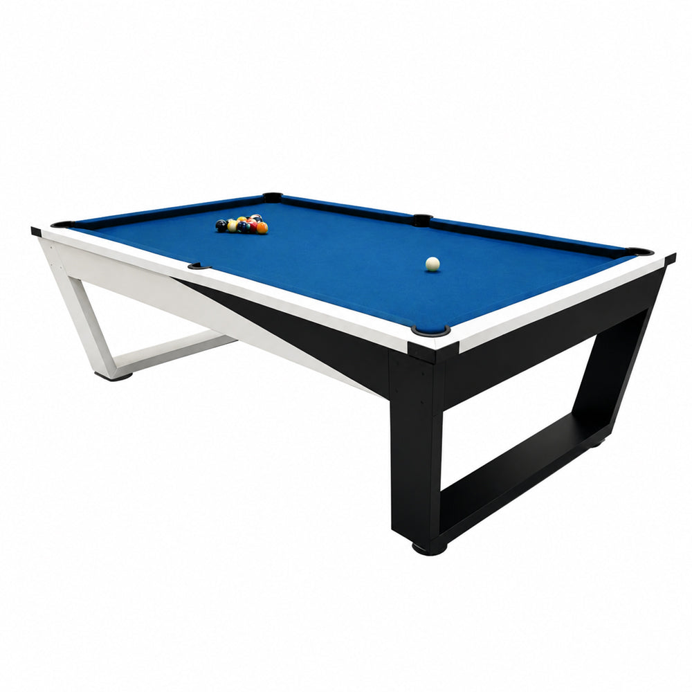 Pool Table with Marble Slate, Iron Legs and Complete Accessories, 8ft