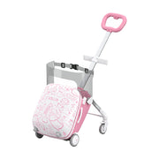 Kids’ Carry-On Suitcase with Ride-On Seat & Safety Rail, Anti-Rollover