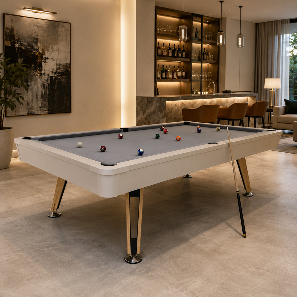 7FT Solid Wood Legs Billiard Pool Table with Full Accessories