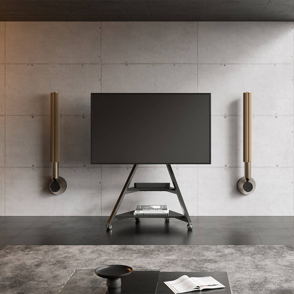 FITUEYES Eiffel V2 FT88 Floor TV Stand with Wheels for 55’-88’ Screens