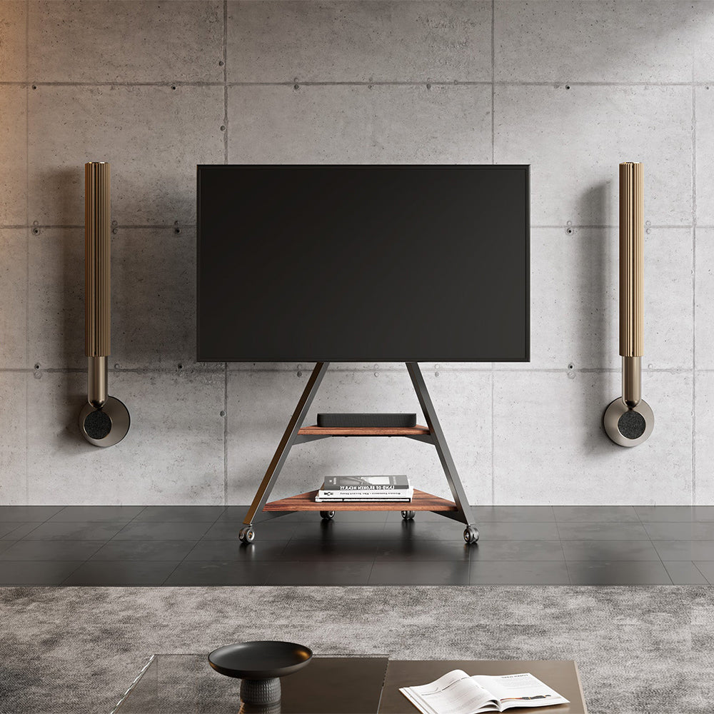 FITUEYES Eiffel V2 FT88 Floor TV Stand with Wheels for 55’-88’ Screens