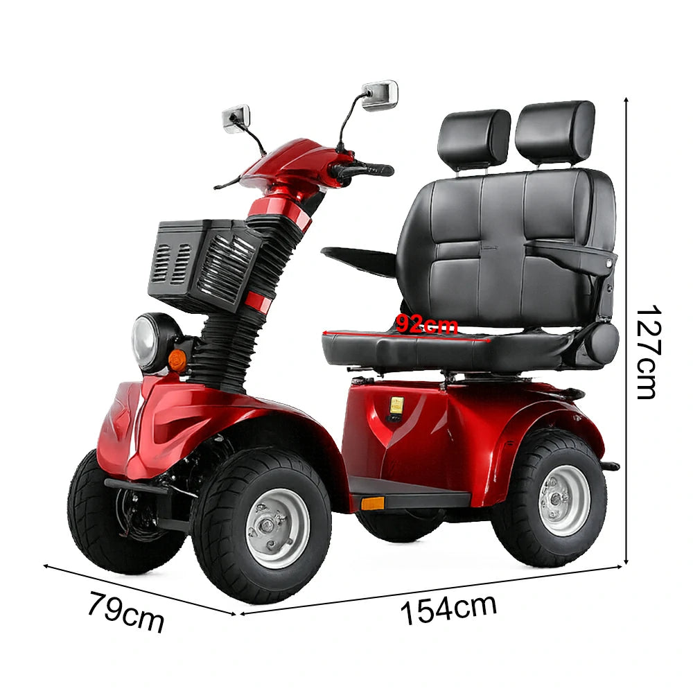 Eeeza B56B Duo Electric Mobility Scooter, 800W 60V 20Ah