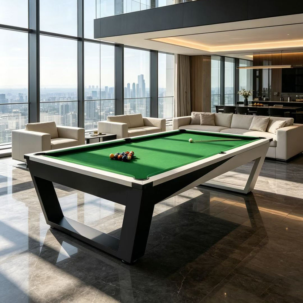 Pool Table with Marble Slate, Iron Legs and Complete Accessories, 7ft