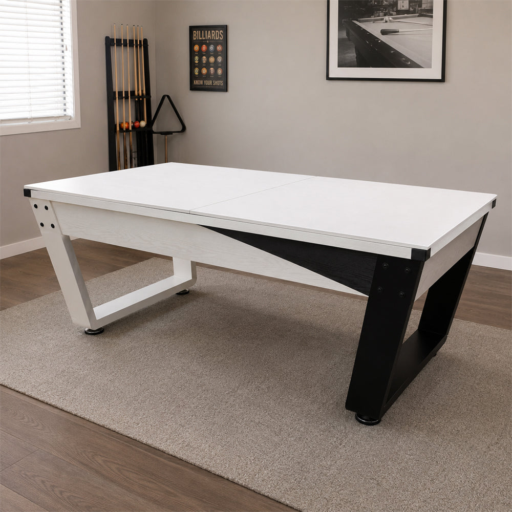 Pool Table with Marble Slate, Iron Legs and Complete Accessories, 7ft