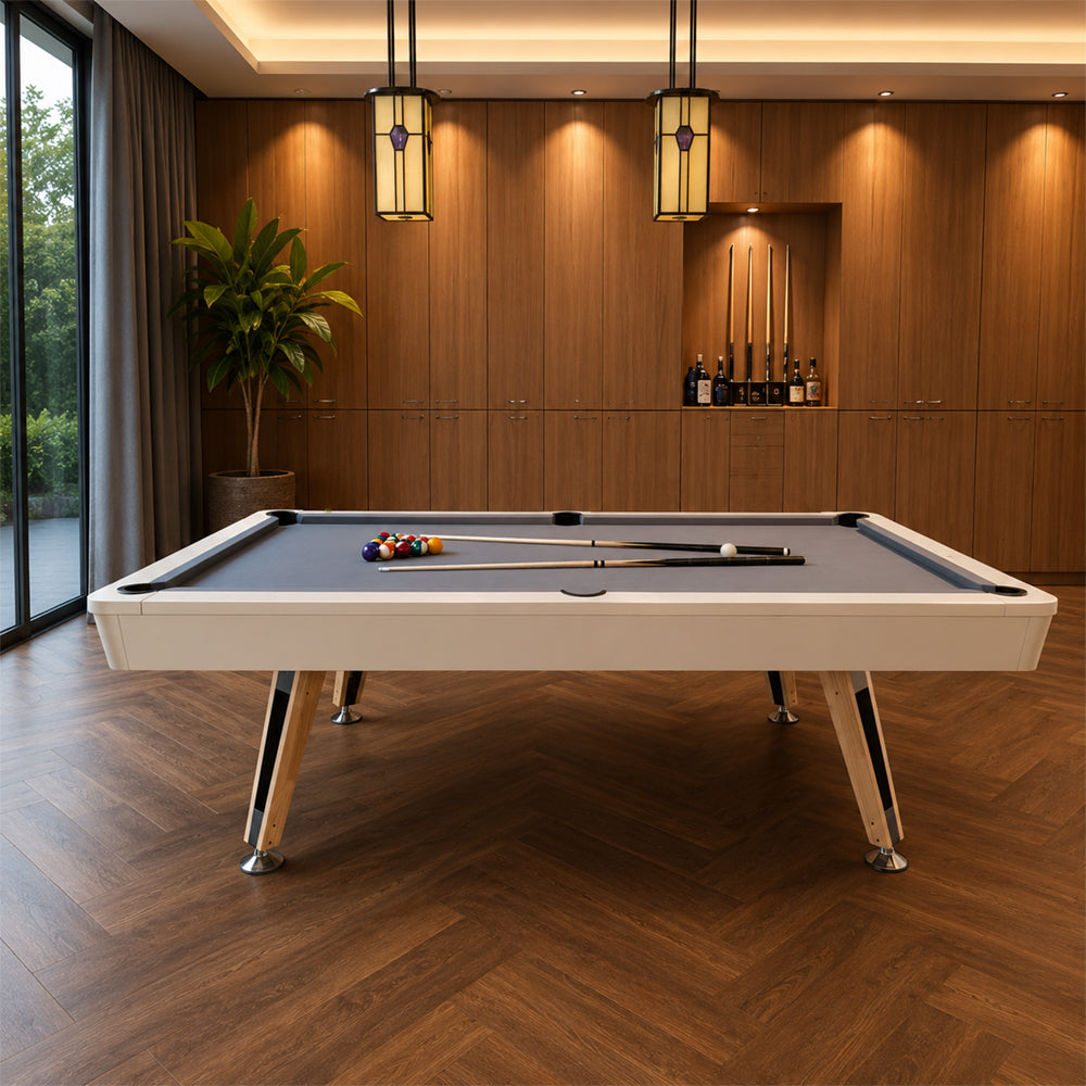 7FT Solid Wood Legs Billiard Pool Table with Full Accessories