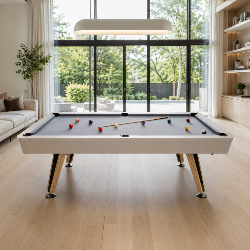 7FT Solid Wood Legs Billiard Pool Table with Full Accessories