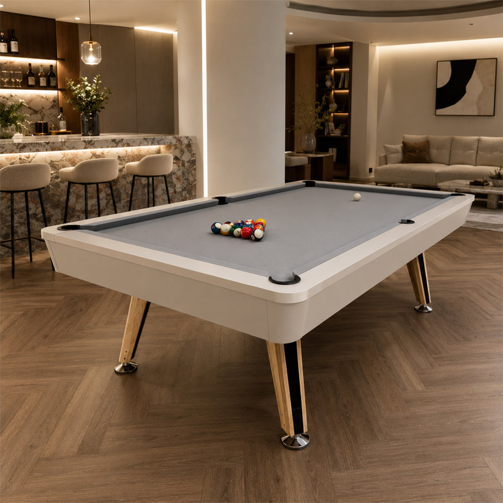 7FT Solid Wood Legs Billiard Pool Table with Full Accessories