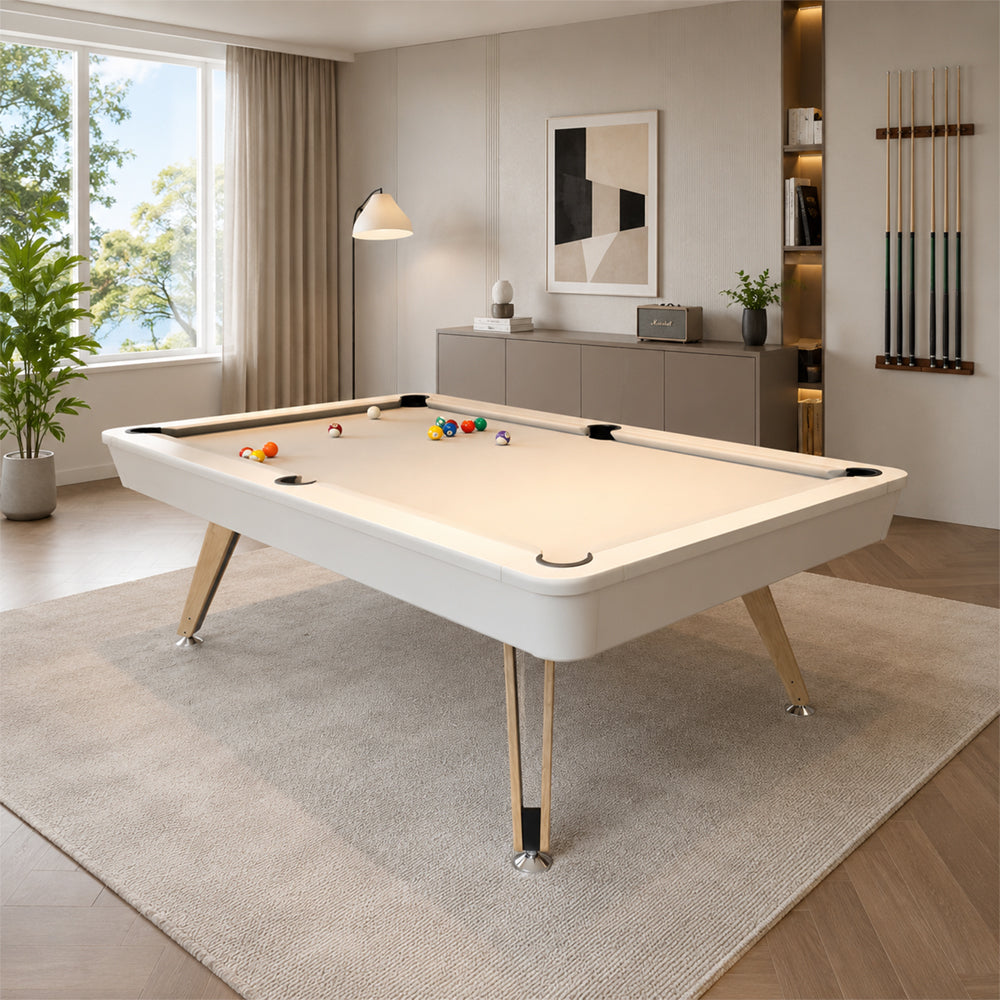 7FT Solid Wood Legs Billiard Pool Table with Full Accessories