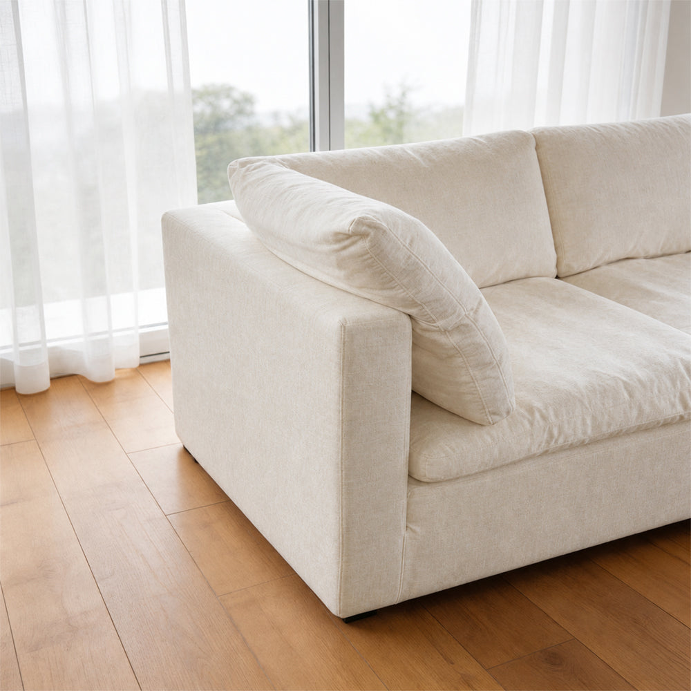 Oversized Modular Sectional Sofa with Movable Ottoman