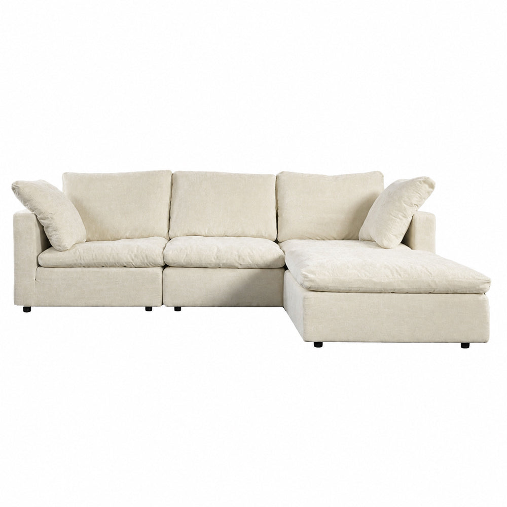 Oversized Modular Sectional Sofa with Movable Ottoman