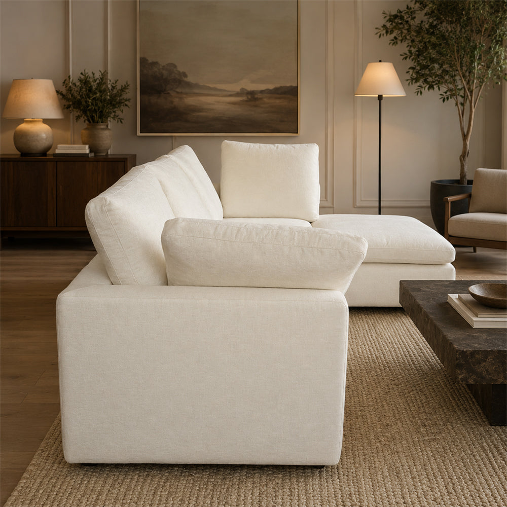 Oversized Modular Sectional Sofa with Movable Ottoman