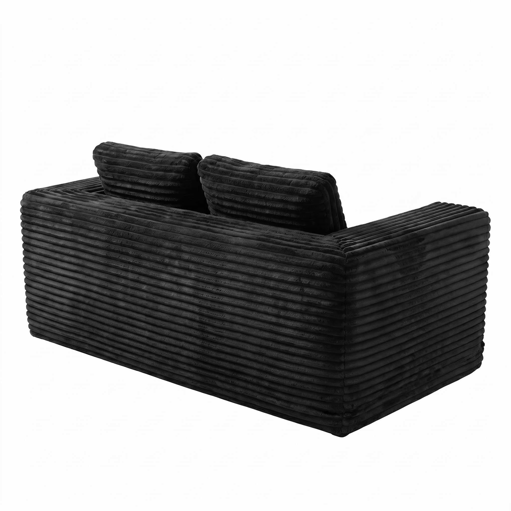 Boneless Deep Seat 2-Seater, No Assembly Foam Floor Couch, Plush Cordu