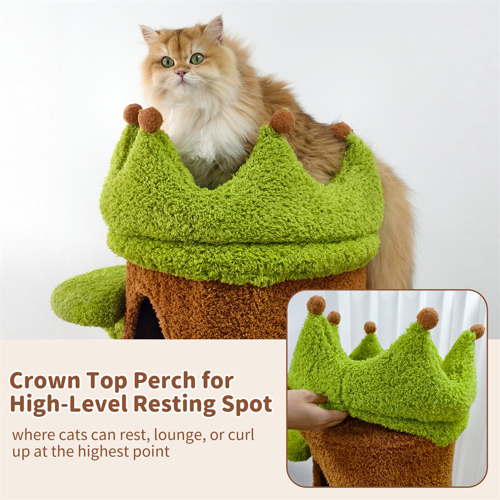 Eeeza Tall Cat Tree Tower with Hideaway Condos, 187cm Height