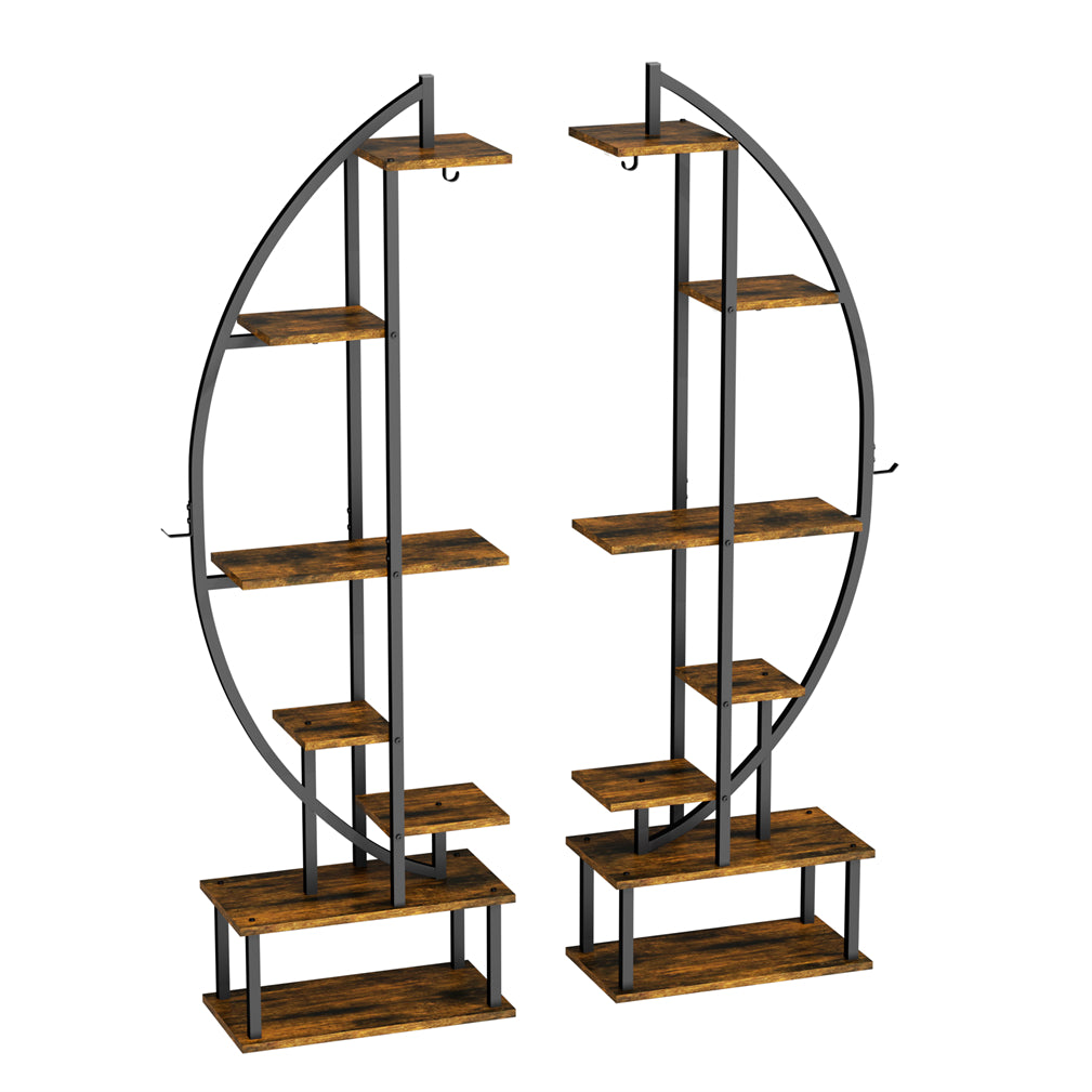 Eeeza Indoor Plant Stand with Full Spectrum Grow Lights, Black